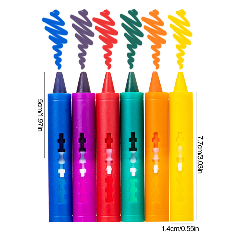 Kids Toys Drawing Easy - 6 renk Yıkanabilir Banyo Boya Kalemi