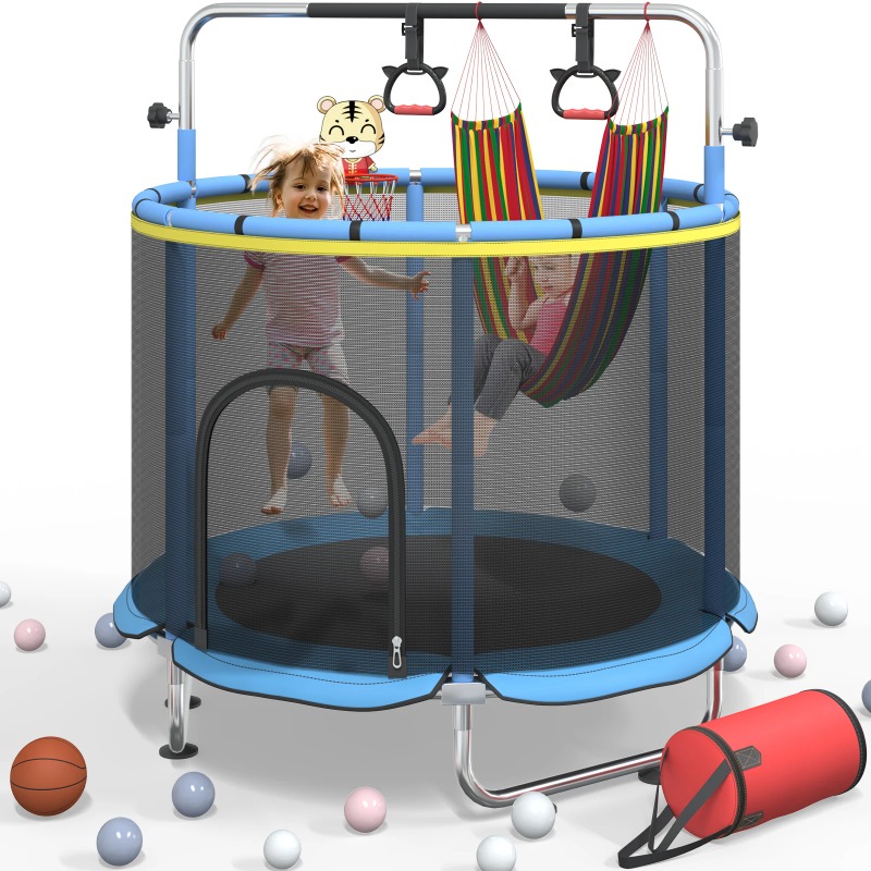 Trampoline Mini Indoor - 5FT Çocuk Trambolini 8'i 1 Arada