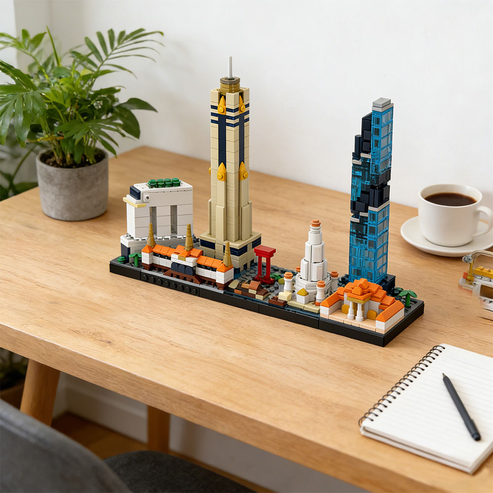 Kids Toys Bangkok - MOC Bangkok Skyline Yapı Taşları Modeli