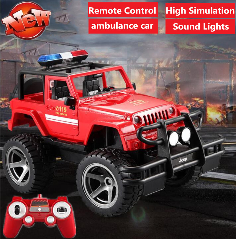 Kids Toys Under 50 - Büyük Ambulans 2.4G 4WD Uzaktan Kumandalı