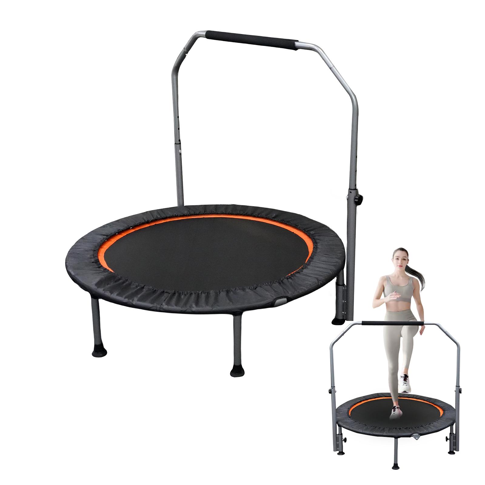Trampoline Mini Indoor - Katlanabilir Mini Fitness Trambolini, Ayarlanabilir Tutma