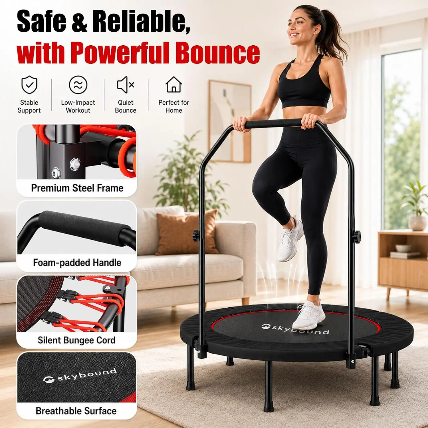 Yetişkinler için Rebounder Tra - Trampoline Mini Indoor incelemesi ve fiyatı