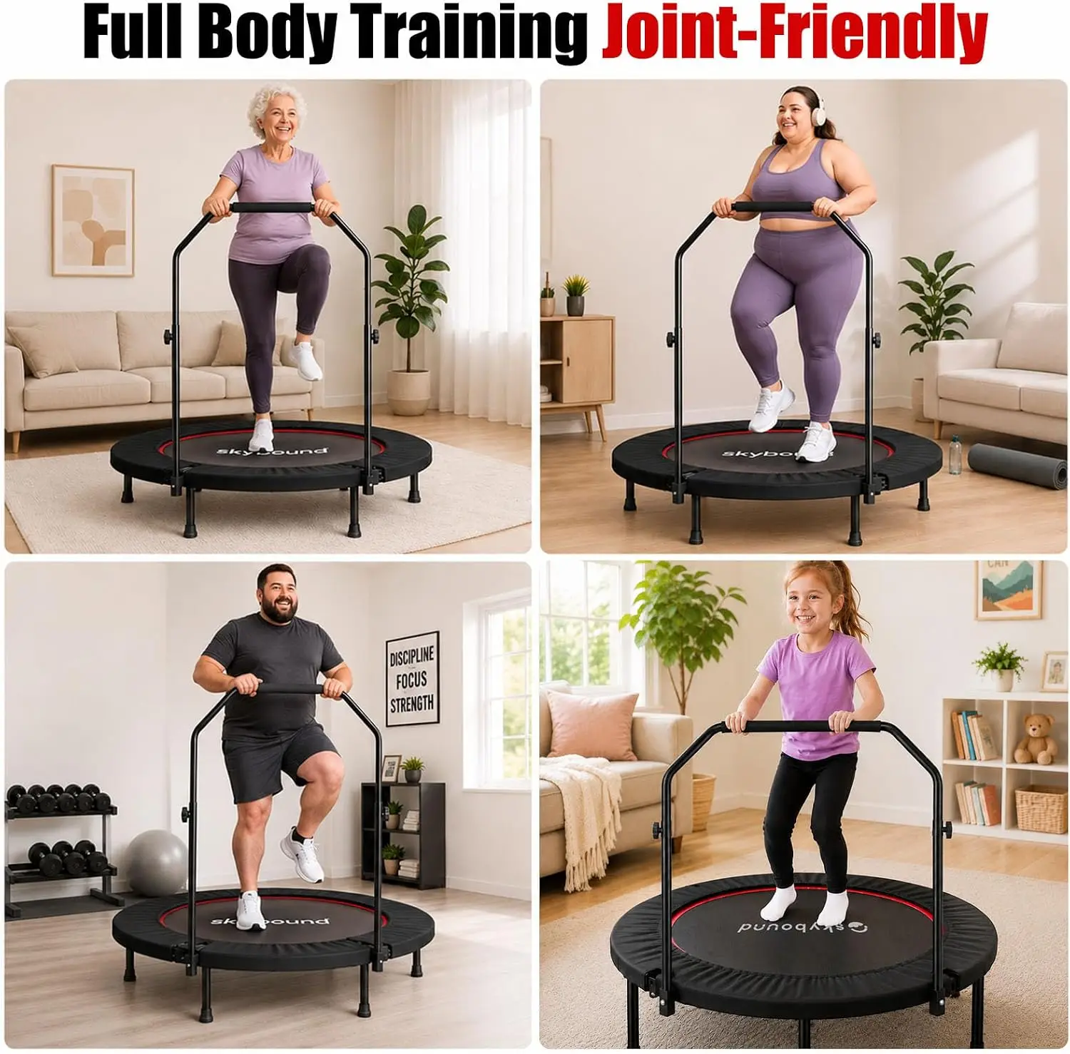 Yetişkinler için Rebounder Tra - Trampoline Mini Indoor incelemesi ve fiyatı